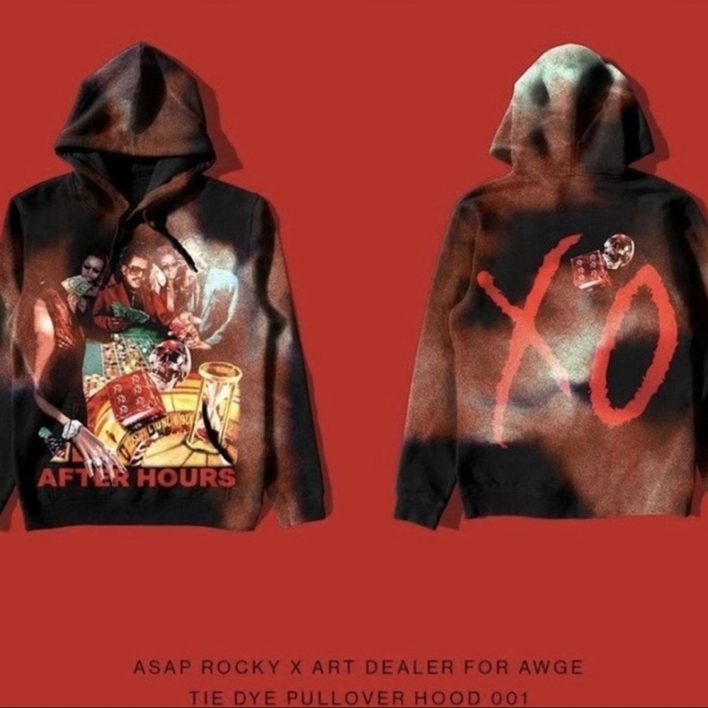 The Weeknd ASAP Rocky x Art Dealer Tie Dye Pullover Hoodie 001